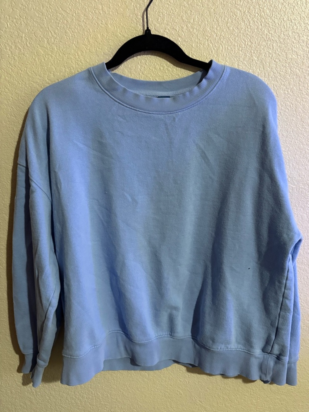 light blue crew neck